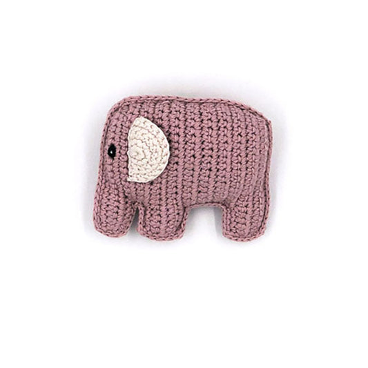 Friendly Elephant Rattle - Dusky Pink