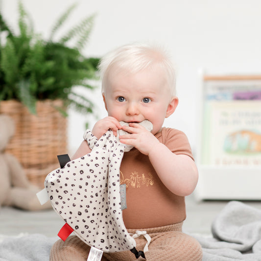 Comfortchew Baby Comforter with Teether - Leopard Spots