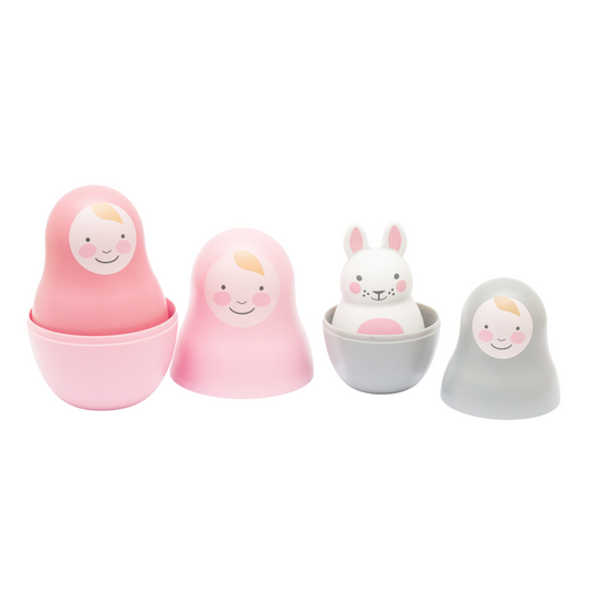 Nesting Babies with Chiming Bo Bunny - Pastel Pinks