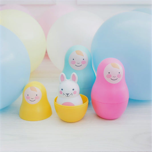 Nesting Babies with Chiming Bo Bunny - Rainbow